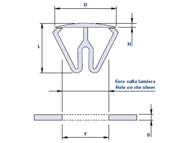 Hole closing cap with different diameters for plates