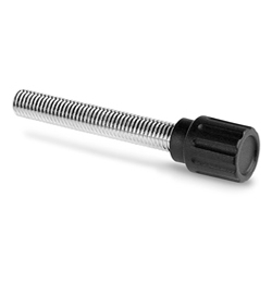Fluted grip knob with threaded pin