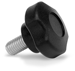 3-lobe knob with stainless steel threaded pin